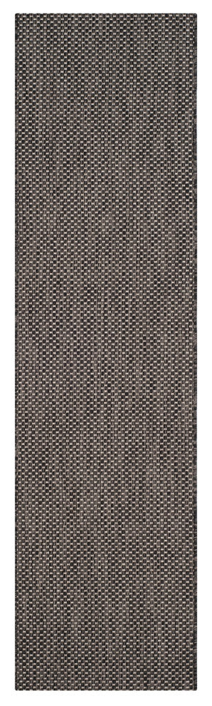 Safavieh Courtyard Cy8521-36621  Outdoor Rug, Black/Beige, 2'3"x10'0" Runner