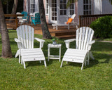 Polywood South Beach Adirondack 5-Piece Set, Slate Gray