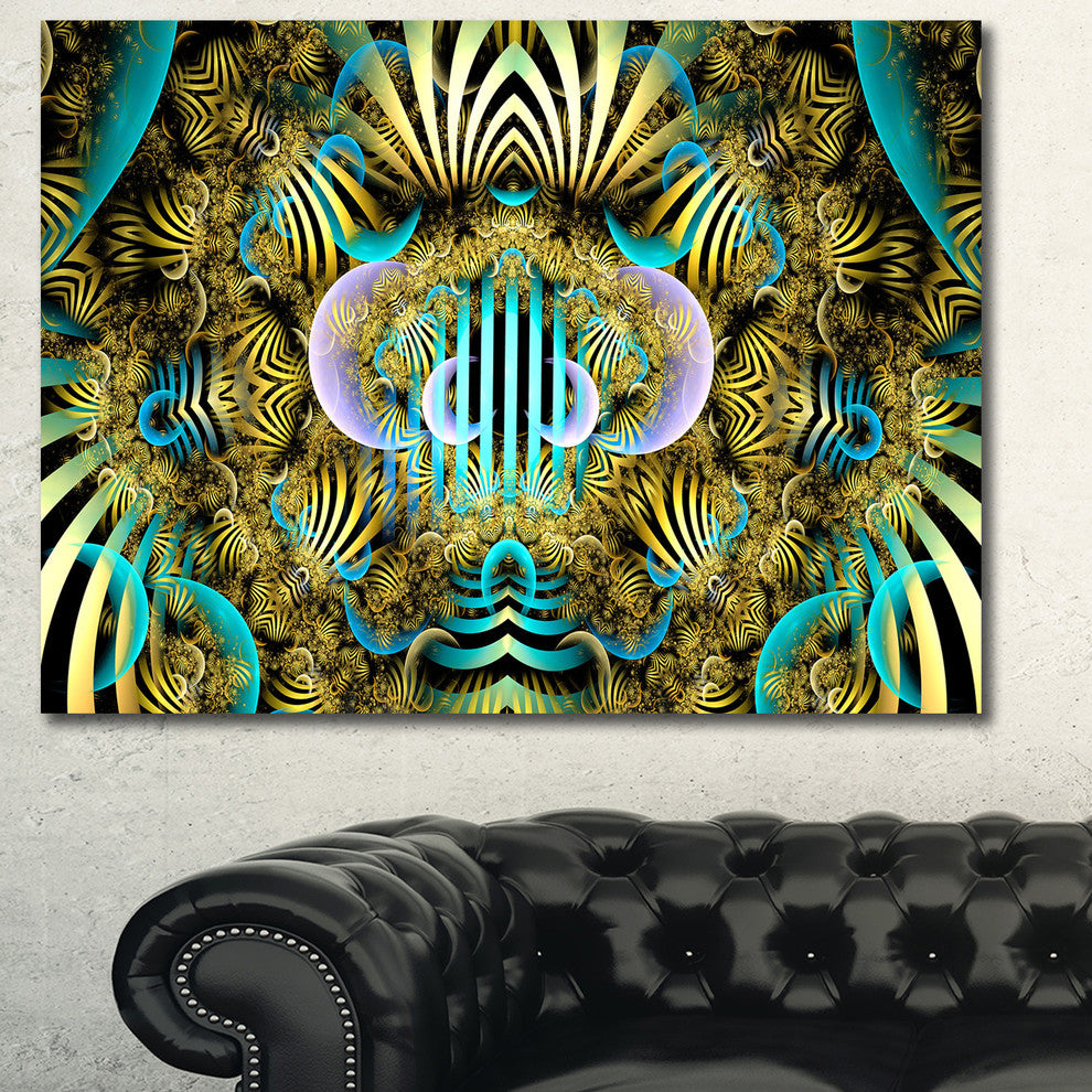 Magical Fairy Pattern Brown, Oversized Abstract Canvas Art Print, 60x40