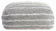 Manu 34" x 34" x 16" Gray and Ivory Ottoman