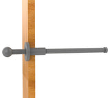 Traditional Retractable Pullout Garment Rod, Matte Gray