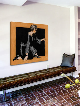 "Broken Pearl Necklace" Painting Print on Wrapped Canvas