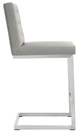 Helsinki Light Grey Steel Counter Stool - Set of 2 - Light Grey
