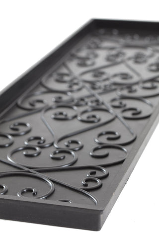 46.5"x14"x1.5" Rubber Boot Tray With Trellis Coir and Rubber Insert