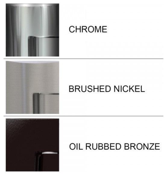 Unidoor Plus 33.5"Wx34.38" DFrameless Hinged Shower Enclosure, Oil Rubbed Bronze