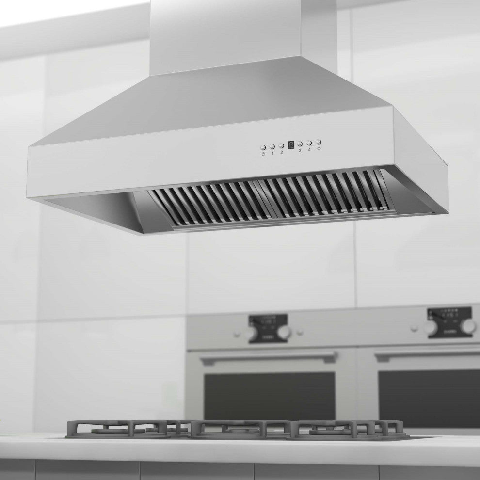 ZLINE 42 in. Outdoor Island Mount Range Hood, Stainless Steel, 697i-304-42