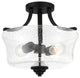 Minka-Lavery 4922-66A, 2-Light Semi Flush Mount, Shyloh, Coal