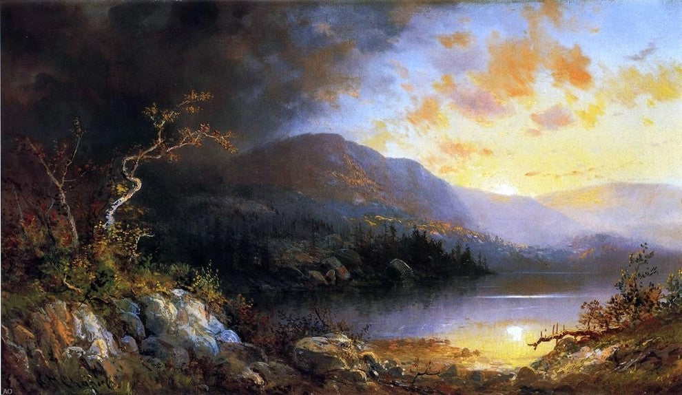C H Chapin Storm in the Adirondacks, Gallery Wrapped Canvas Print, 18"x27"