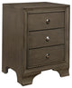 Lexicon Centralia 3-Drawers Transitional Wood Nightstand in Gray