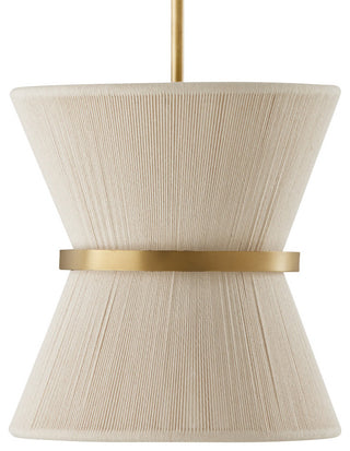 Capital Lighting 341211 Cecilia 12"W Pendant - Bleached Natural Rope / Patinaed