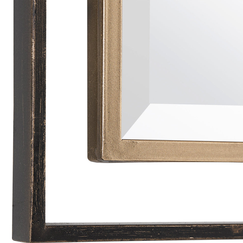 Uttermost Carrizo Gold and Bronze Rectangle Mirror