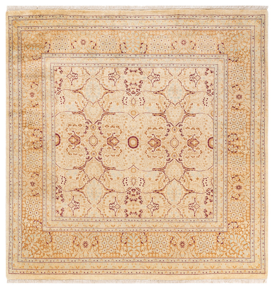 Mogul, One-of-a-Kind Hand-Knotted Area Rug Ivory, 6' 1" x 6' 1"