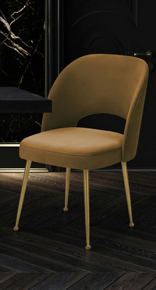 TOV Furniture Swell Cognac Velvet Chair