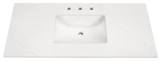 Gracie Bathroom Vanity, Satin White/Satin Brass, 48"