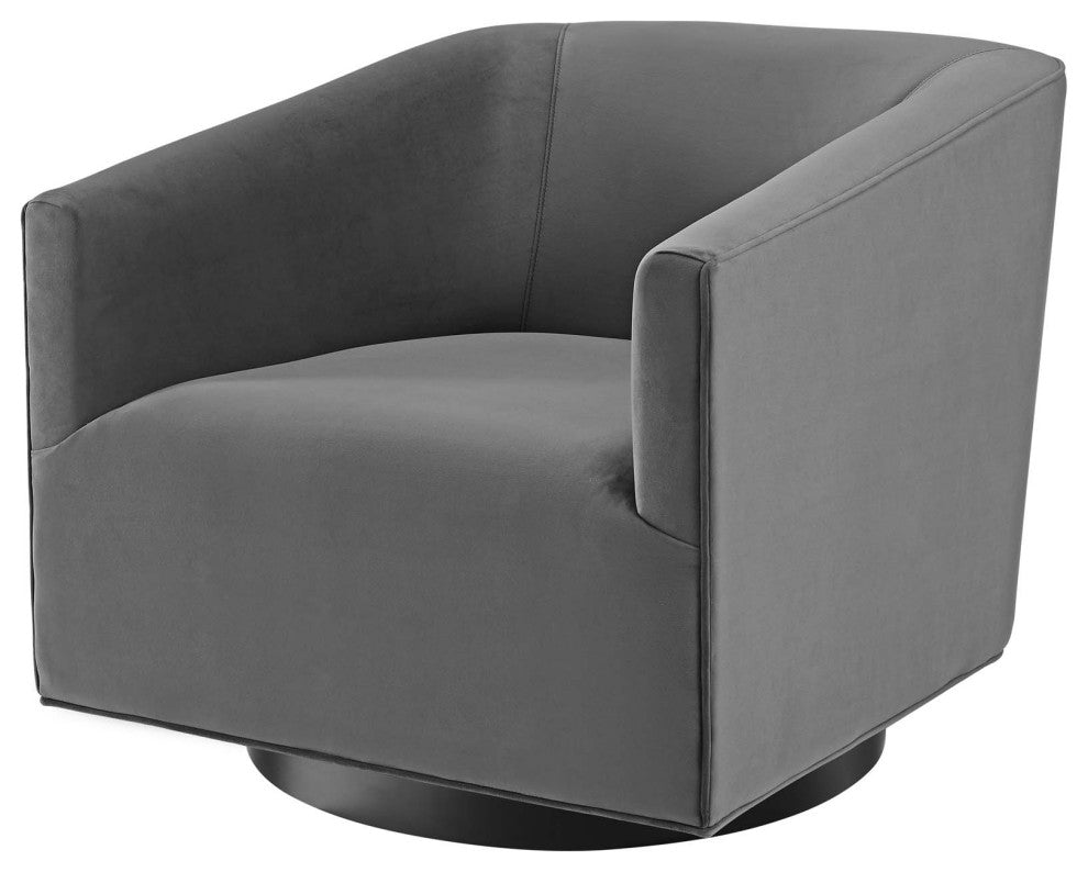 Accent Chair, Set of 2, Velvet, Gray, Modern, Living Lounge Hospitality
