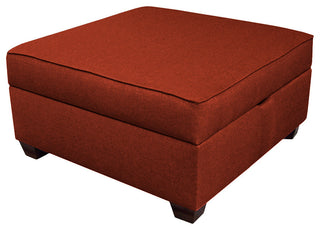 Duobed Storage Ottoman, 36", Brick Red, 36"