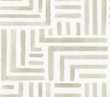 Painterly Labyrinth Light Neutral Wallpaper
