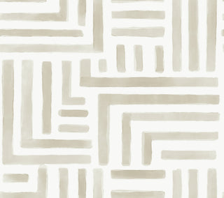 Painterly Labyrinth Light Neutral Wallpaper