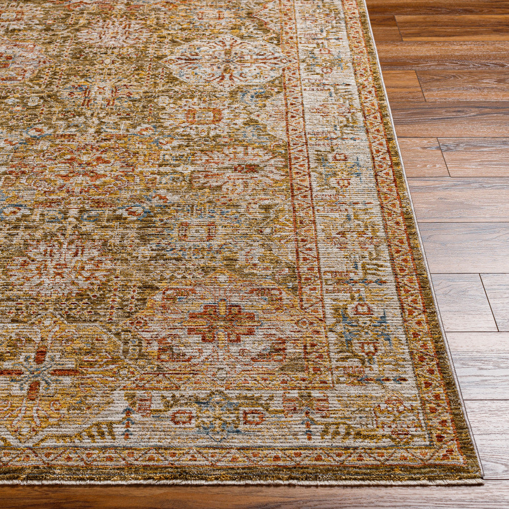Naila IAL-2306 Olive Machine Woven 7'10" x 10'3" Rug
