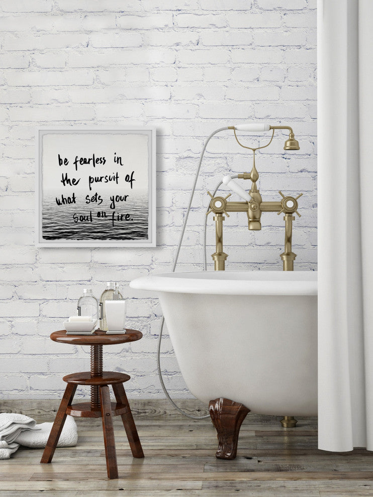 "Set Your Soul on Fire" Framed Painting Print, 12x12