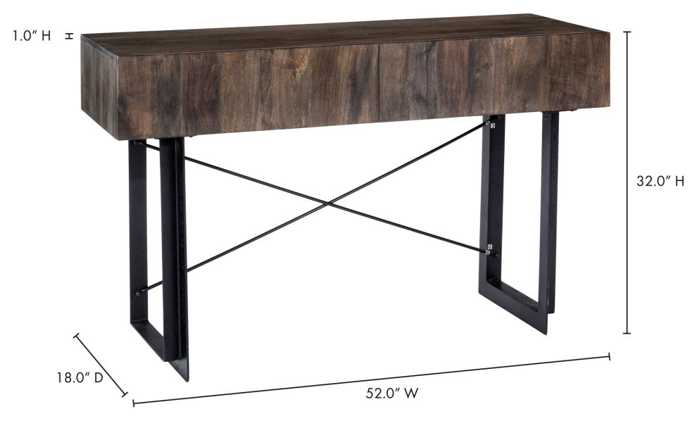 Contemporary Tiburon Console Table - Natural