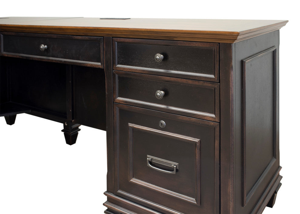 Hartford Wood L-Desk and Return