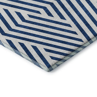 Premium Machine Washable Mayfield AMF550 Navy 3' x 5' Rug