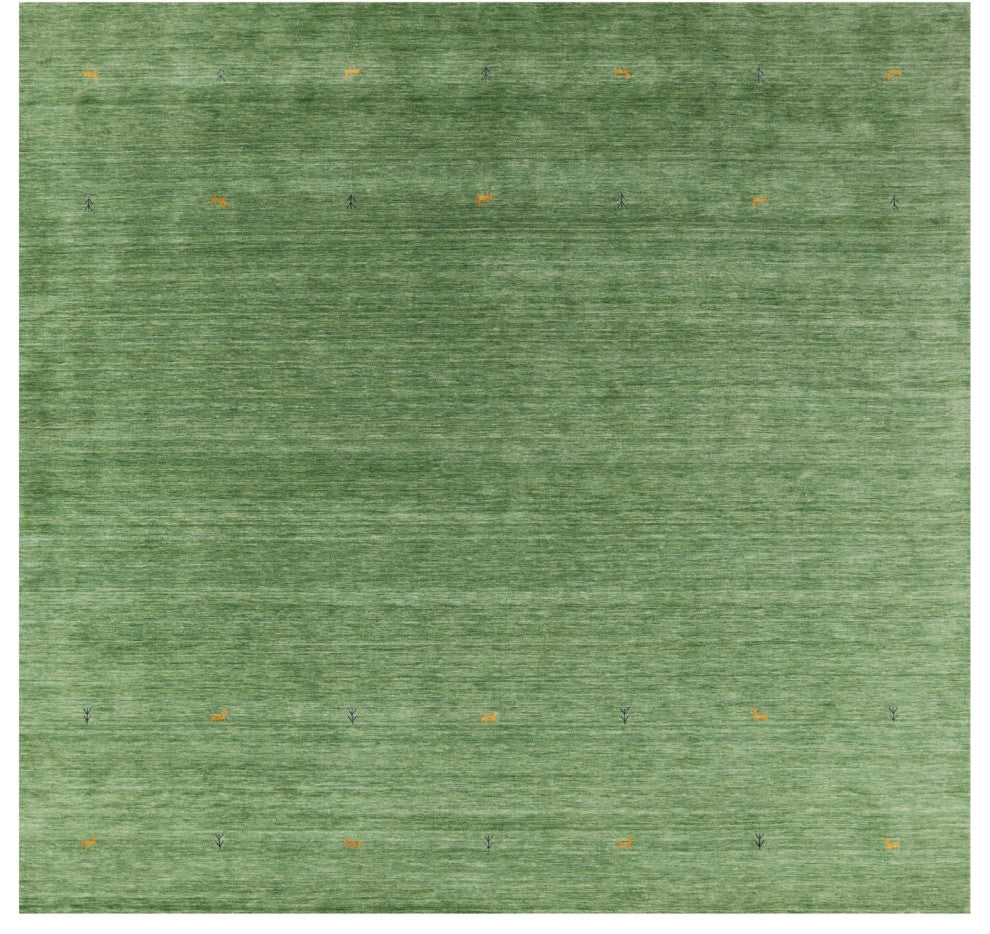 10' Square Handmade Persian Gabbeh Wool Rug - Q15284