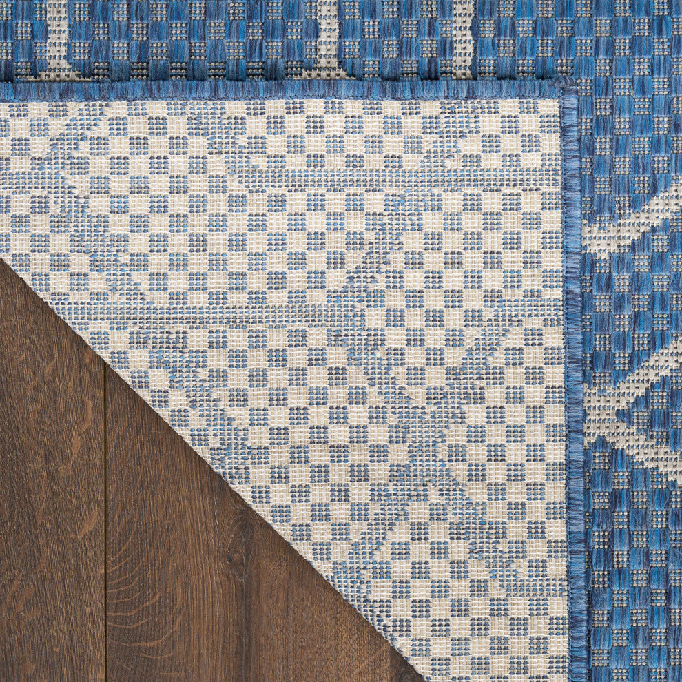 Nourison Horizon Indoor/Outdoor 10' x 14' Denim Modern Rug