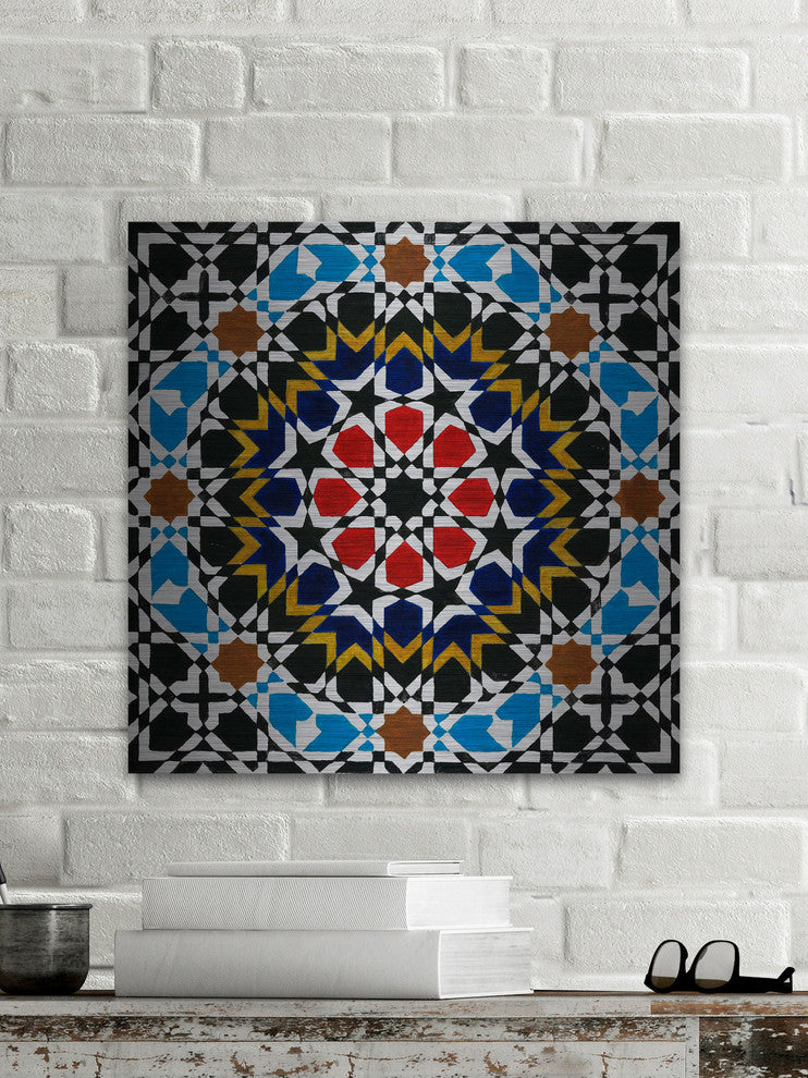 "Prismatic Origins" Painting Print, Brushed Aluminum, 18"x18"