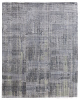 Kinton Modern Abstract, Blue/Ivory/Gray, 2'x3' Area Rug