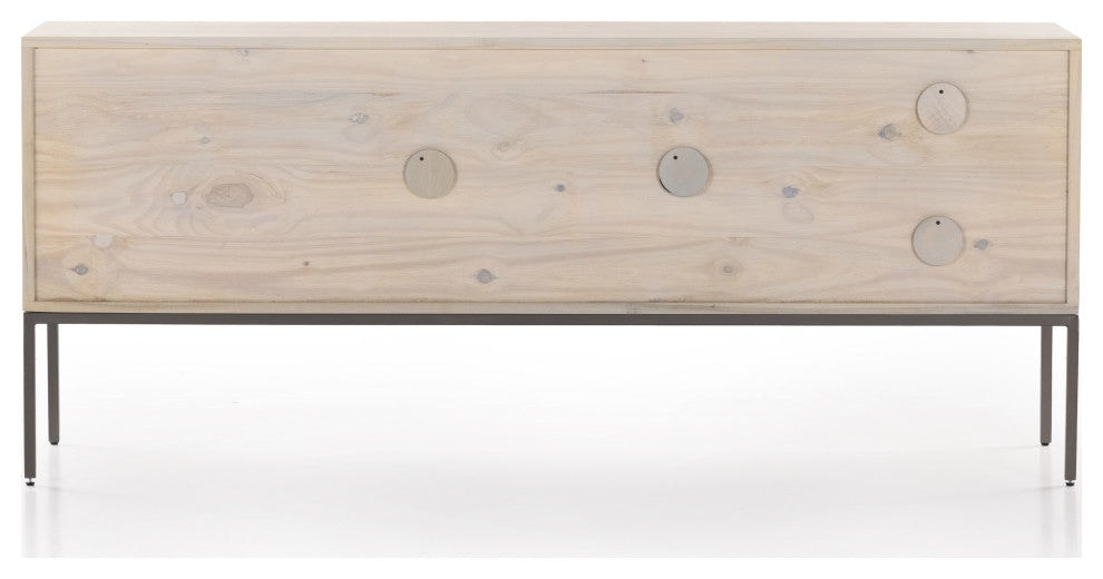 Trey Media Console, Dove Poplar