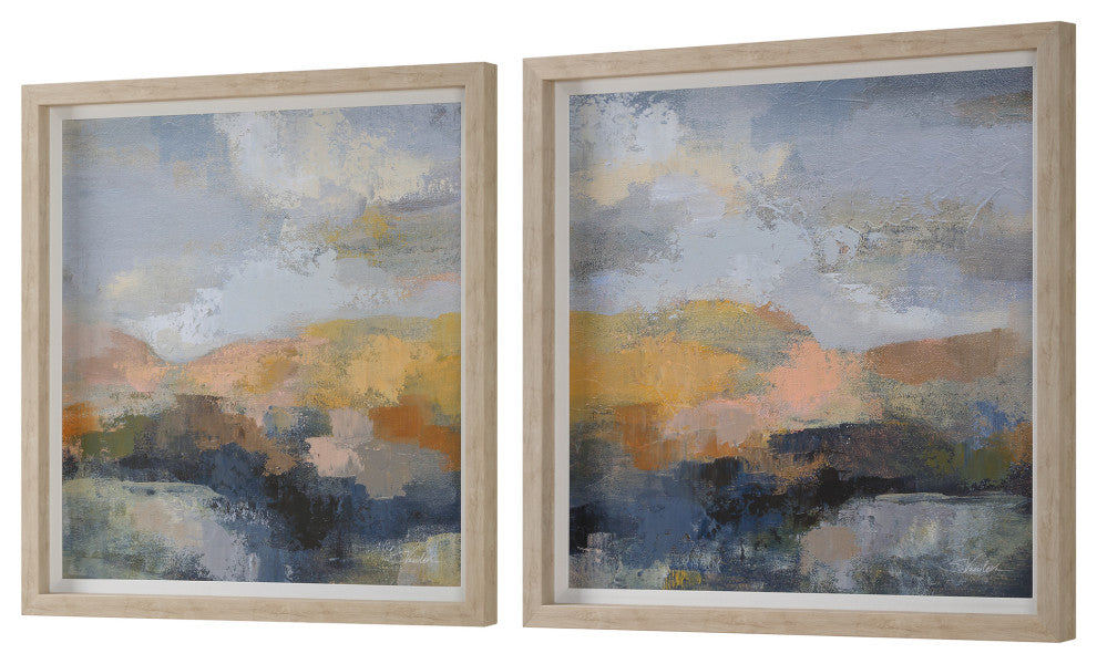 Uttermost - 32342 - Framed Prints, S/2 - Dusk - Natural Wood Grain