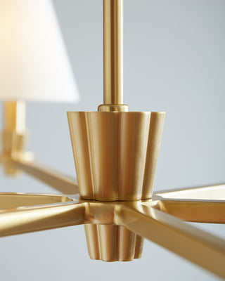 Paisley Large Chandelier, Burnished Brass