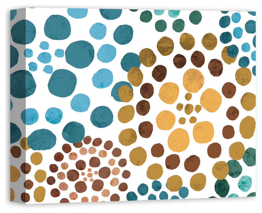 Colorful Floral Dots 16x20 Canvas Wall Art