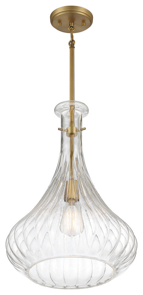 Bristo 1-Light Warm Brass Pendant