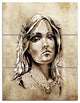 "Lovely and Passionate Look" Digital Metal Wall Art, 3 Panels, 28"x36"