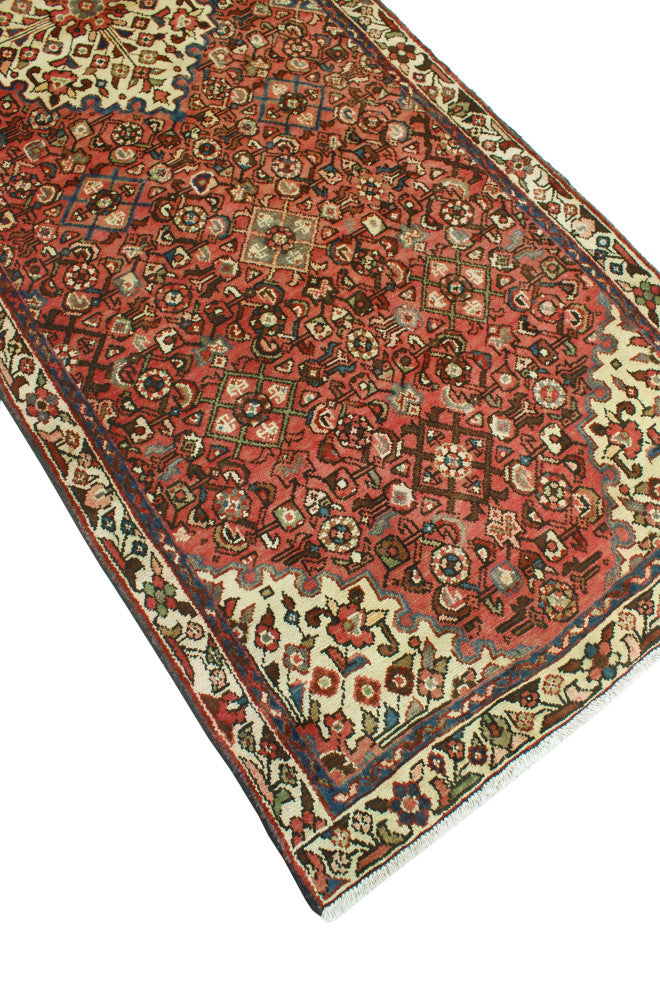 Fine Vintage Distressed Lucinda Rust/Ivory Runner, 3'1 x 9'6
