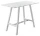 Benzara BM287784 Bar Table, Classic White Aluminum Frame, Rectanglular Top