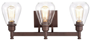 CHLOE Lighting HUDSON Transitional 3-Light Oil Rubbed Bronze Bath Fixture