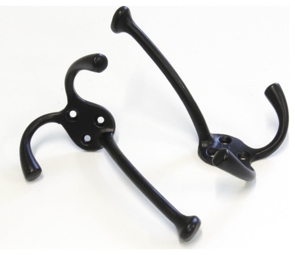 RCH Decorative Iron Wall Hook, 2.6 Inch, Various Finishes, Black, 2.6 Inch