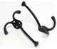 RCH Decorative Iron Wall Hook, 2.6 Inch, Various Finishes, Black, 2.6 Inch