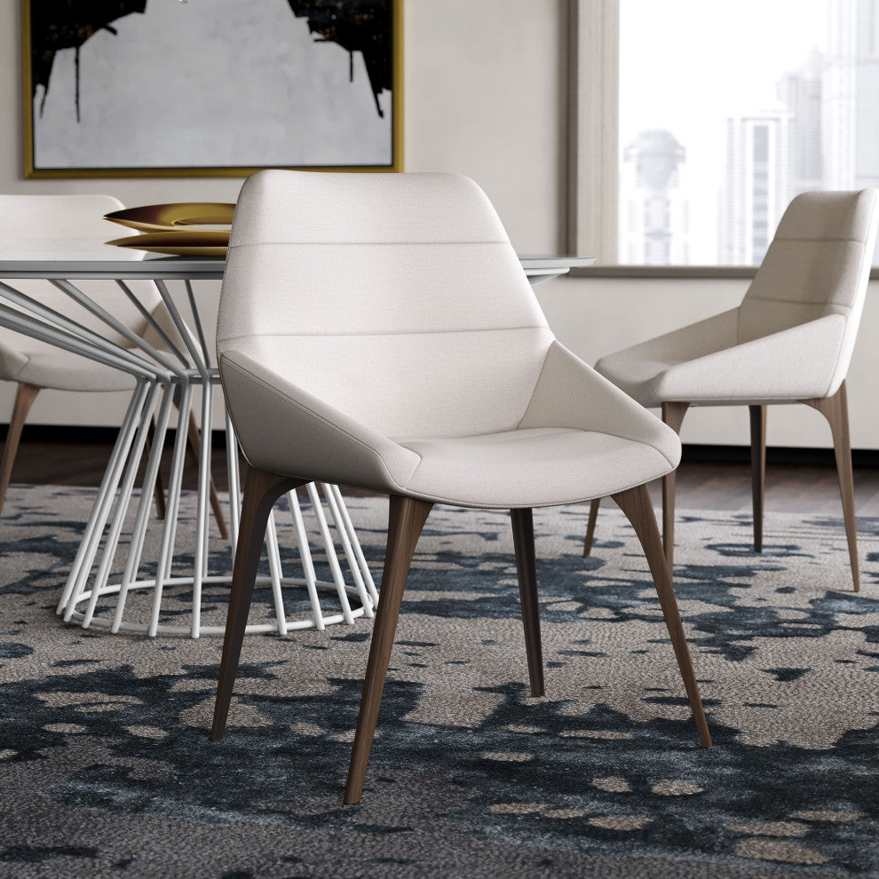 Rutgers Dining Chair, White Sand Fabric