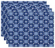 18"x14" Square Pop, Geometric Print Placemat, Blue, Set of 4