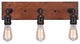 Portland 3-Light Bath Bar with Amber Antique Bulbs