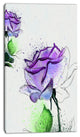 Blue Rose Flowers with Green Leaves, Floral Canvas Art Print, 16"x32"
