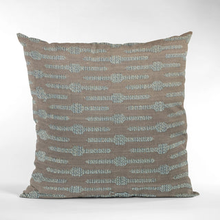 Plutus Blue Needle Stripe Luxury Throw Pillow, 18"x18"