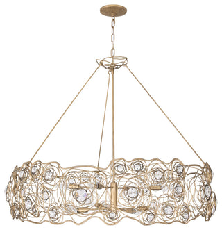 Varaluz 500C08 Ethereal Rose 8 Light 40"W Abstract Drum - Havana Gold Ombre