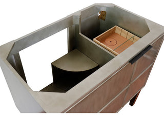 36" Single Vanity, Linen Brown Finish - Cabinet Only