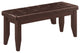 Faux Leather Dining Bench, Cappuccino and Black
